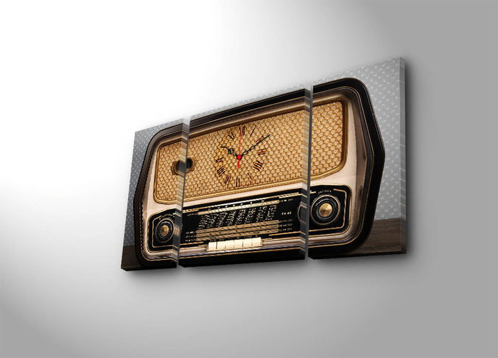 Wallity Reloj de Pared Decorativo de Lienzo (3 Piezas) 3P204045CS-7
